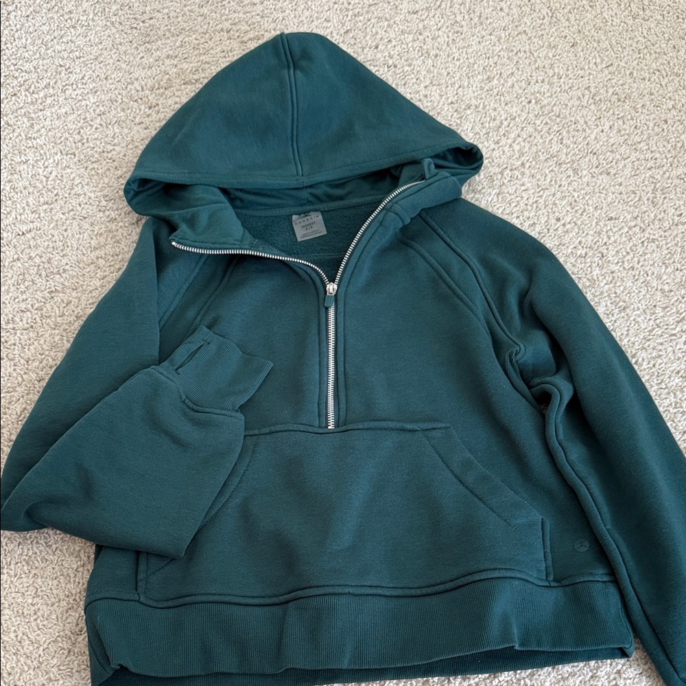 Danskin Teal Half-Zip Hoodie